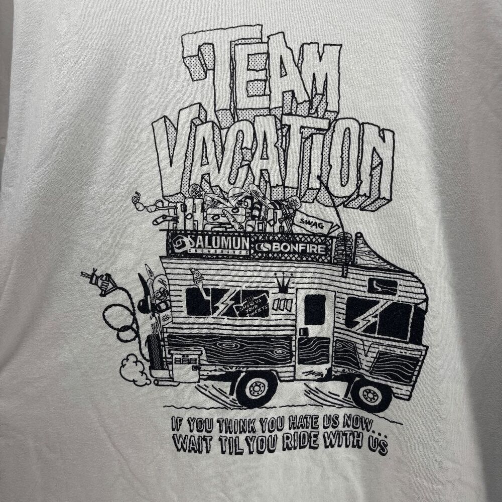 Vintage Team Vacation Snowboard Tour Shirt Mens XL Salomon Bonfire Swag Winter